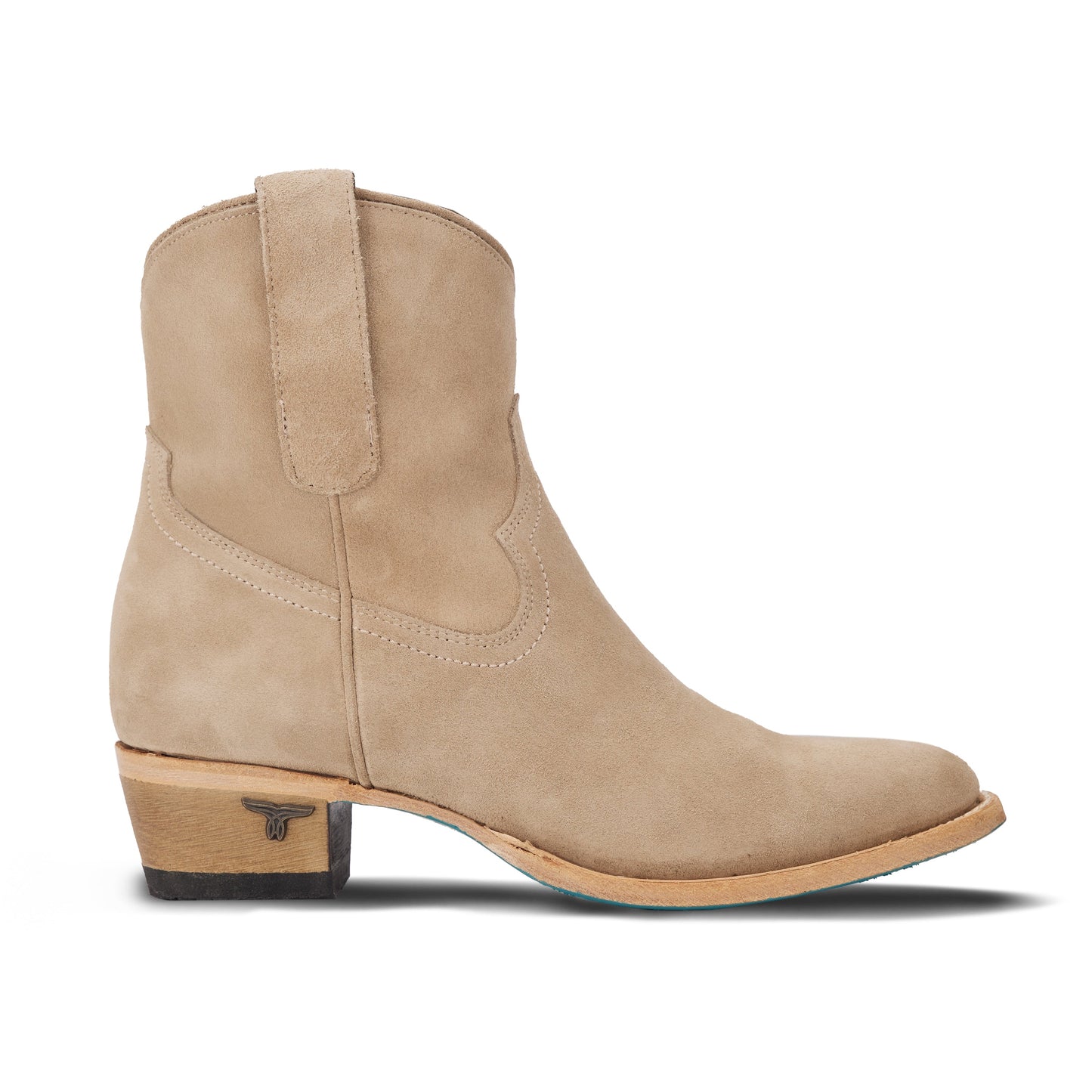 Plain Jane Bootie - Latte Suede