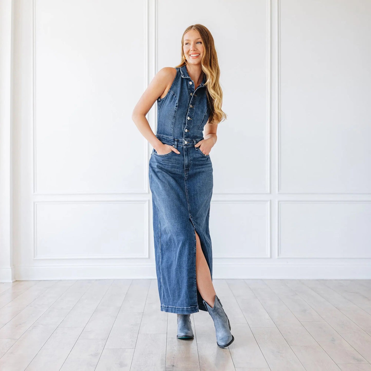 Plain Jane Bootie - Washed Denim