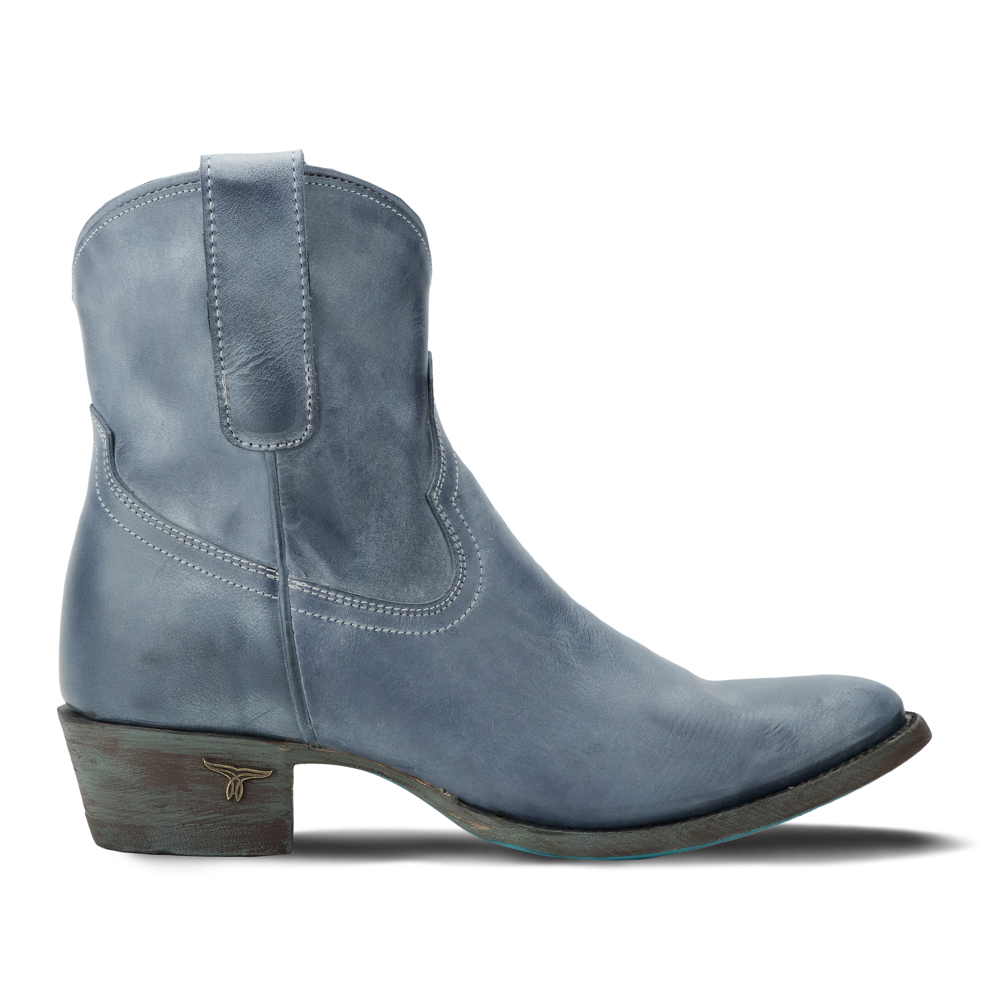 Washed Denim Plain Jane Bootie