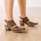 Plain Jane Slingback Mule - Burnt Caramel