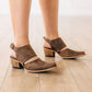 Plain Jane Slingback Mule - Burnt Caramel
