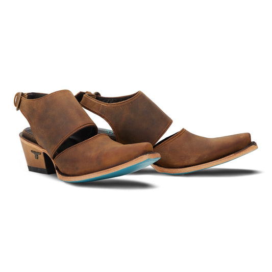 Plain Jane Slingback Mule - Burnt Caramel