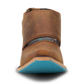 Burnt caramel Robin Mule boot with blue sole