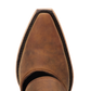 Burnt caramel leather mule shoe toe