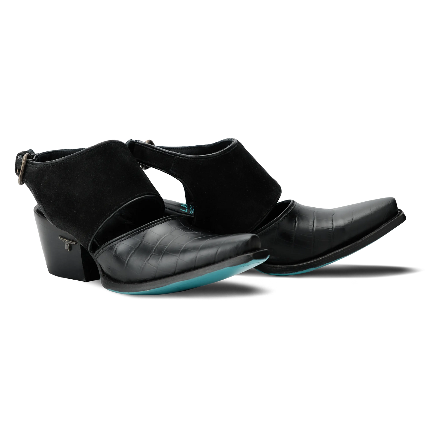 Plain Jane Slingback Mule - Soft Black Suede