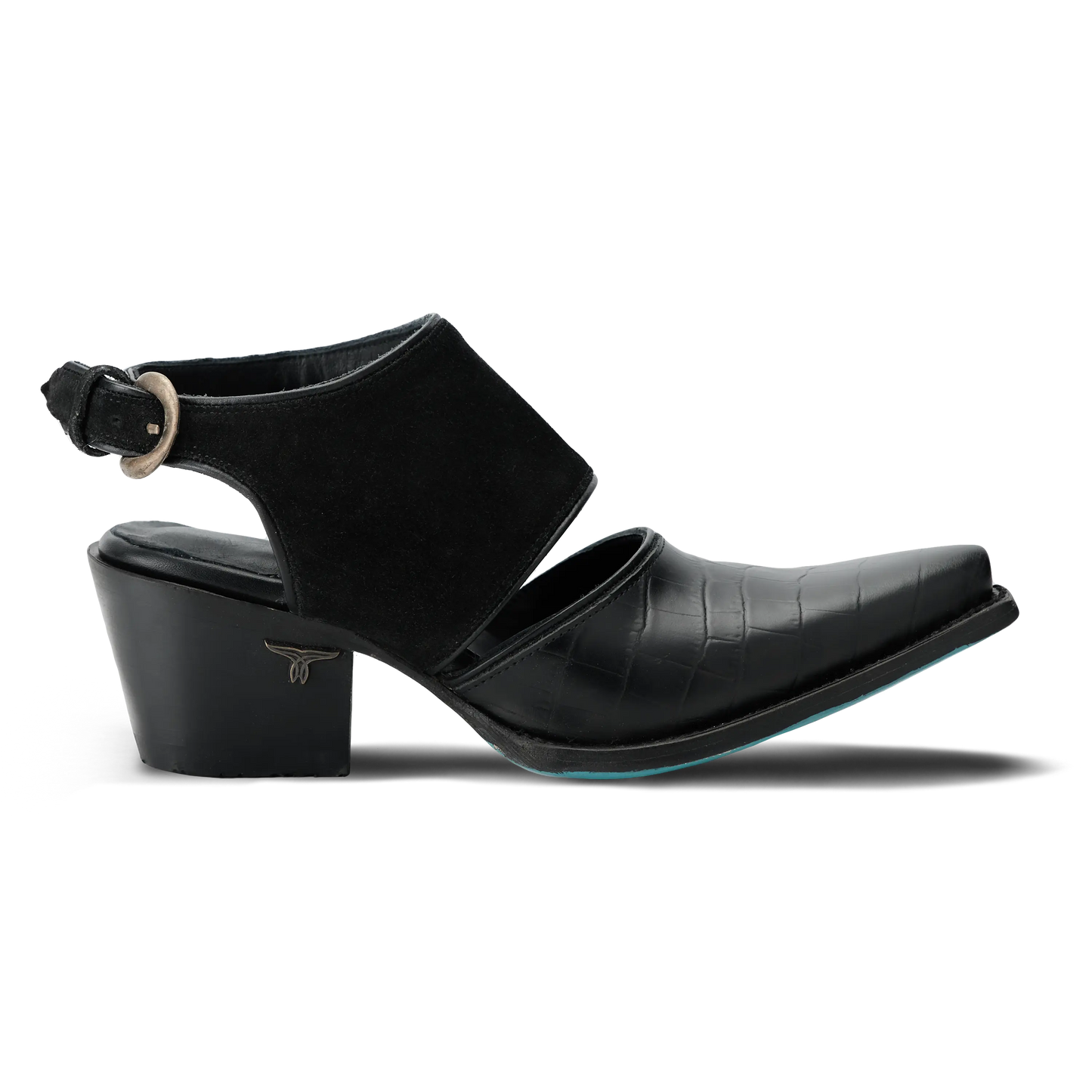 Plain Jane Slingback Mule - Soft Black Suede