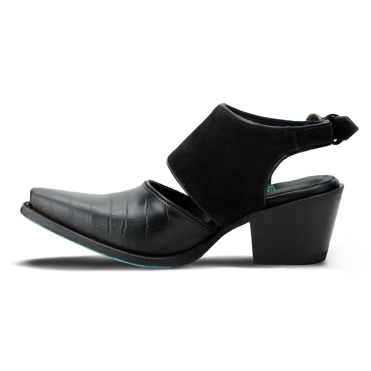 Plain Jane Slingback Mule - Soft Black Suede