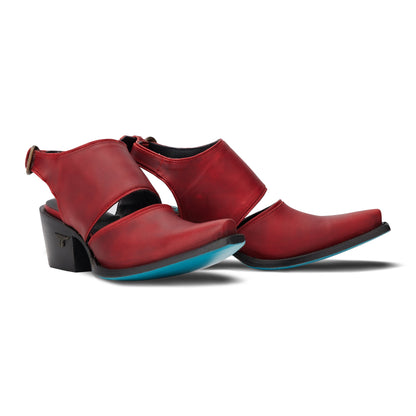 Plain Jane Slingback Mule - Smoldering Ruby