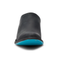 Matte black Plain Jane Mule with blue sole