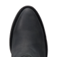 Matte black Plain Jane mule boot toe