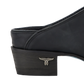 Matte Black Plain Jane Mule shoe detail