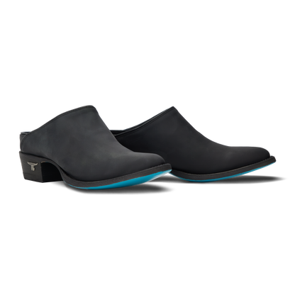 Matte black Plain Jane Mule shoes