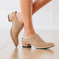 Lattesuede Plain Jane Mule Bootie