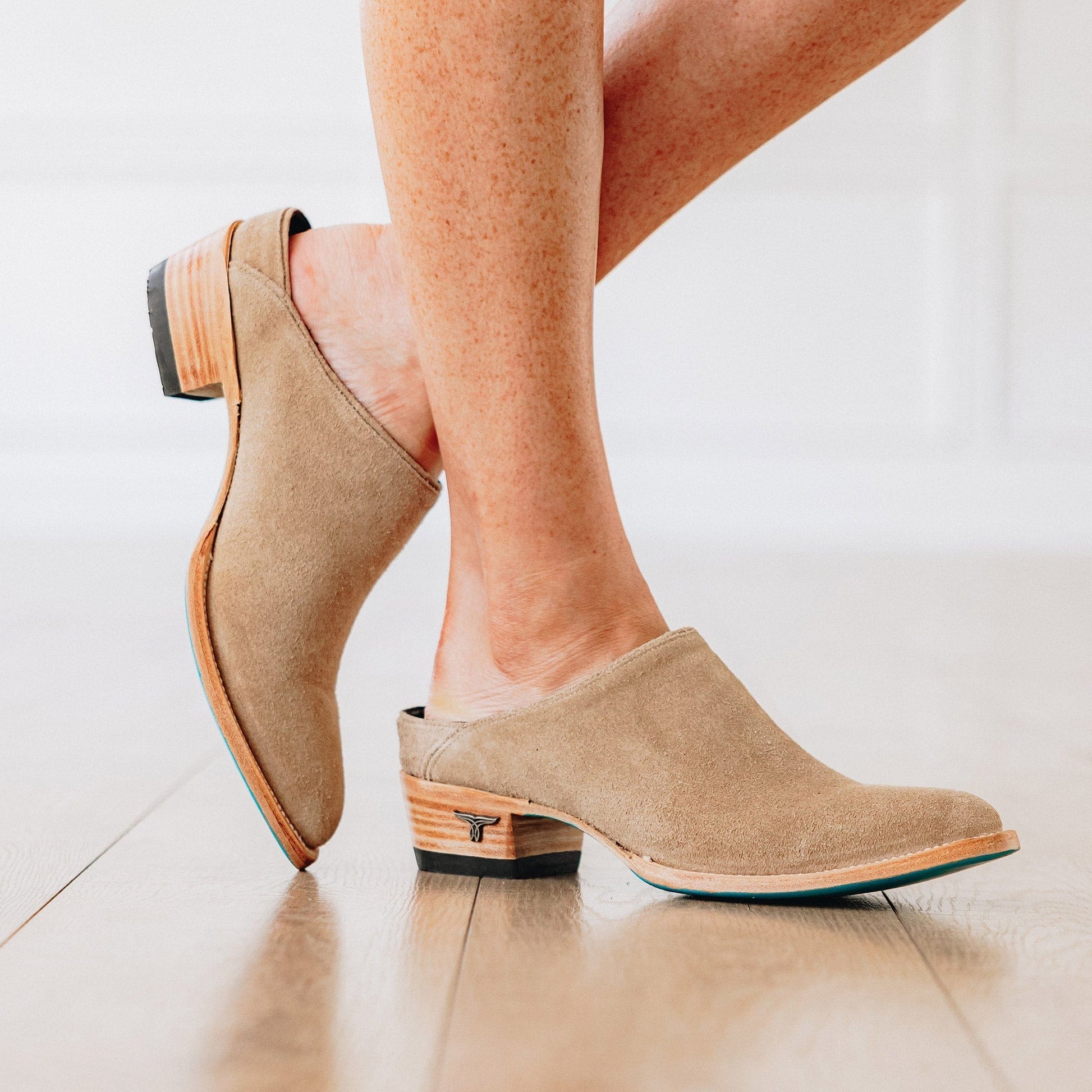 Lattesuede Plain Jane Mule Bootie