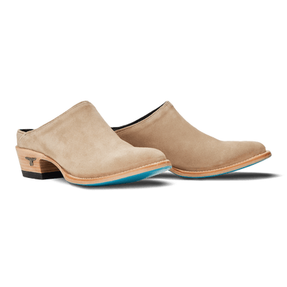 Plain Jane Mule in Latte Suede