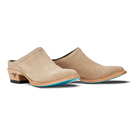 Plain Jane Mule in Latte Suede