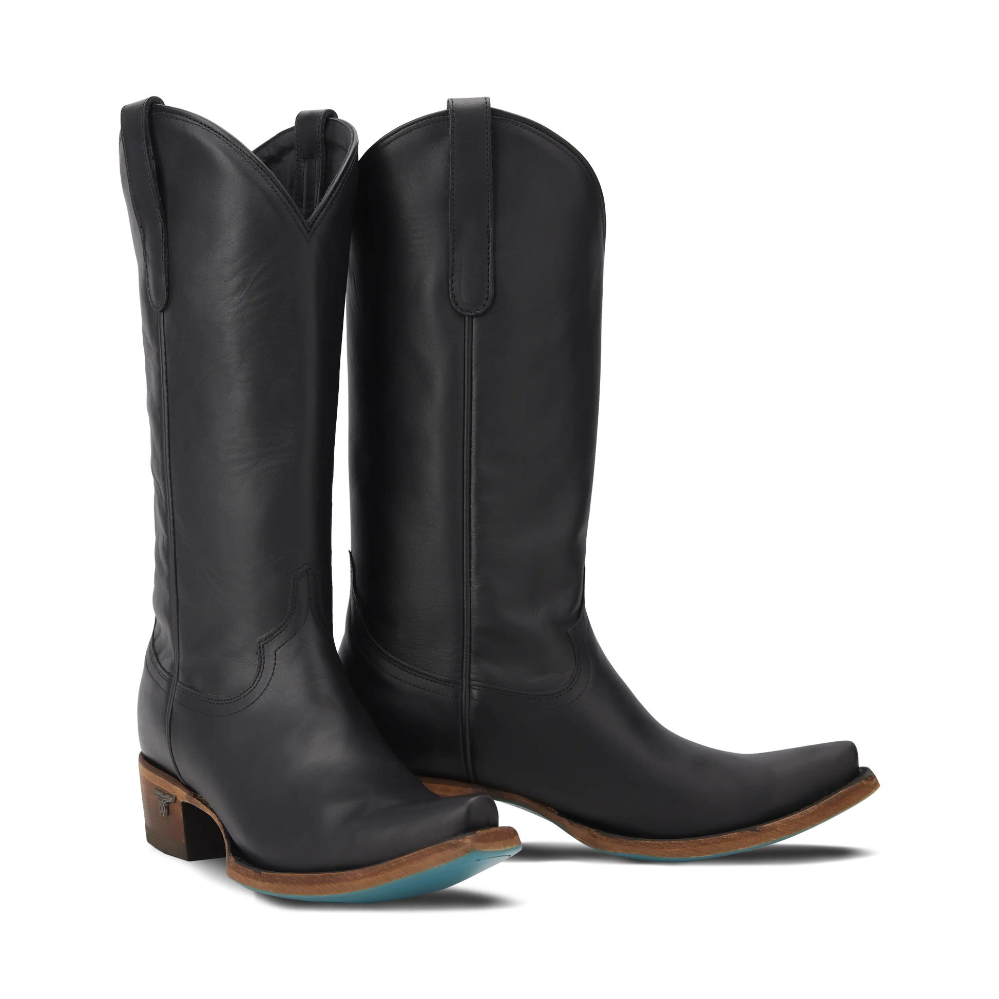 Jet Black Emma Jane Boots with Snip Toe Design