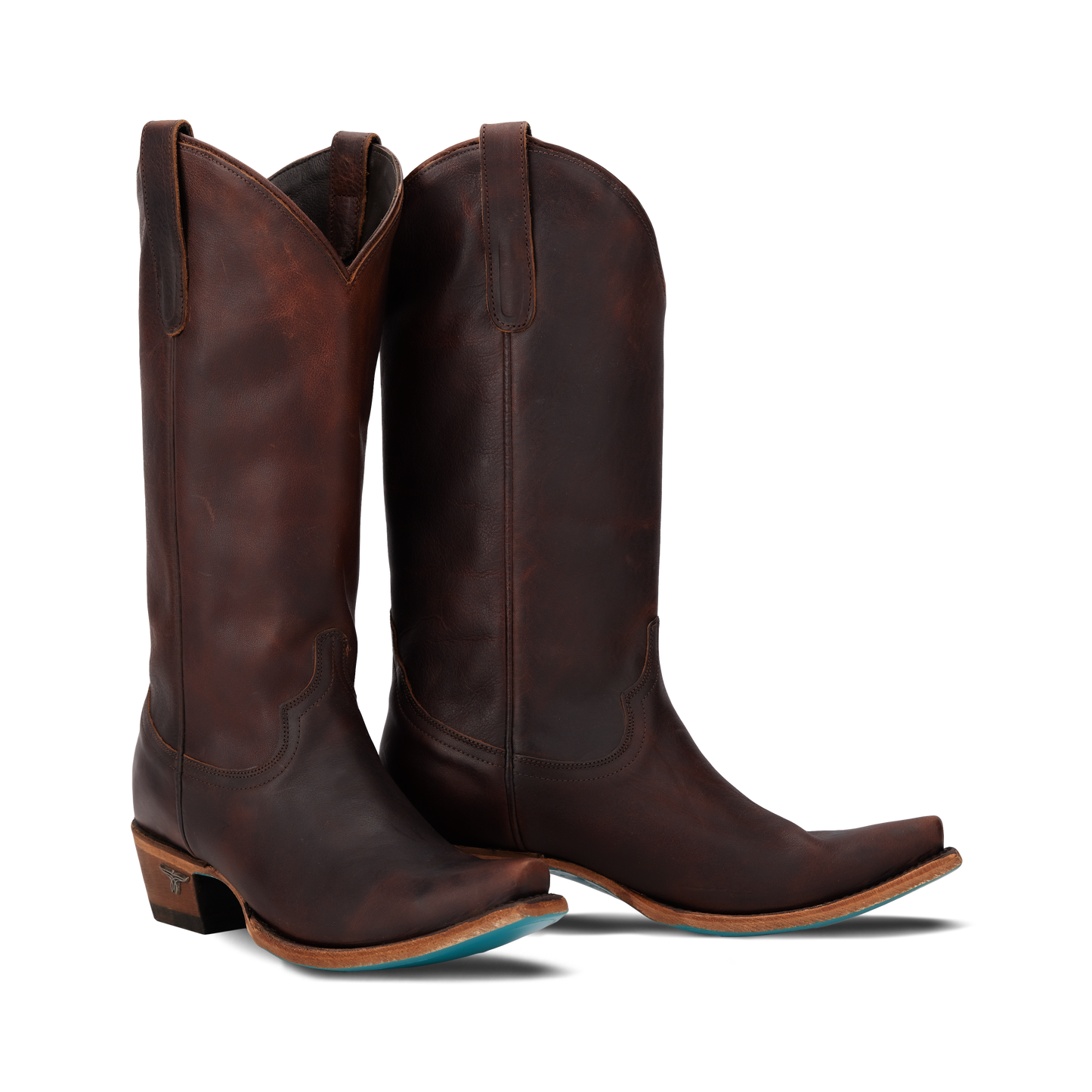 Emma Jane cognac leather cowboy boots