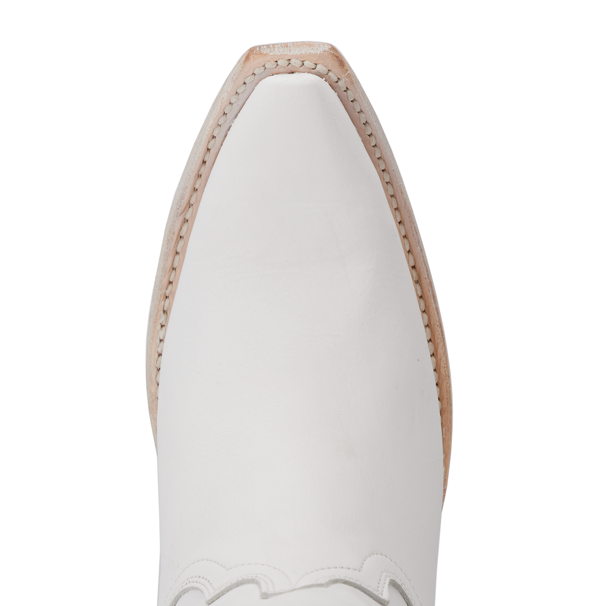Emma Jane & Matthew White white boot toe detail