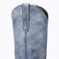 Emma Jane washed denim boot close-up
