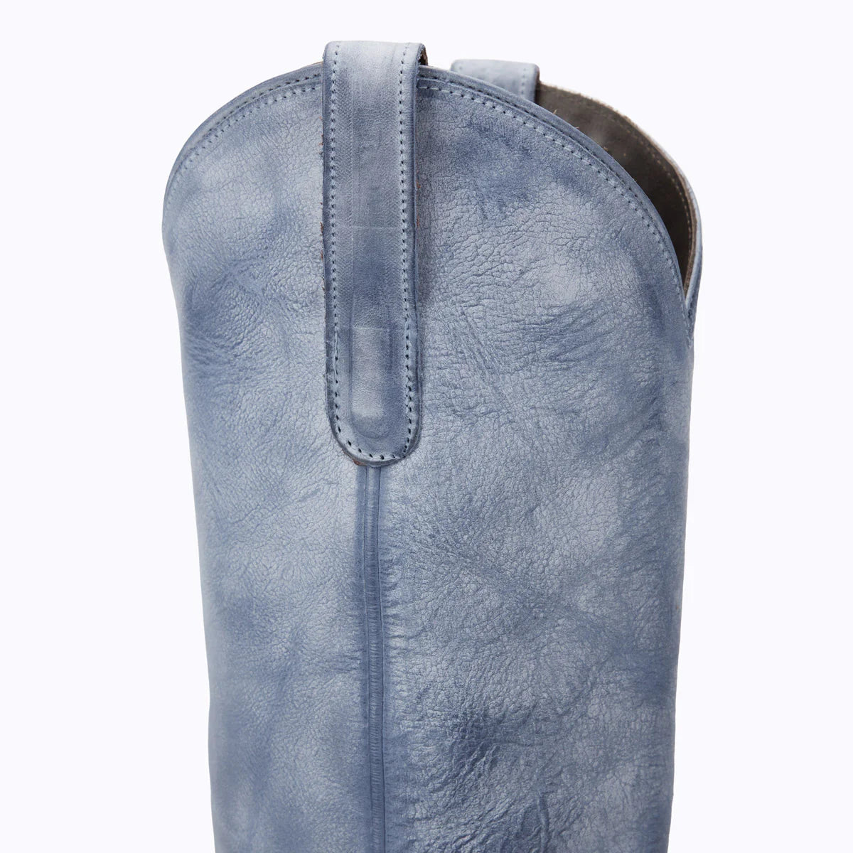 Emma Jane washed denim boot close-up