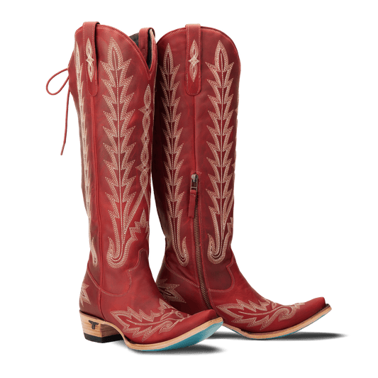 Red Lexington Knee High Boots