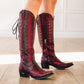 Lexington Knee High Corset - Black Cherry