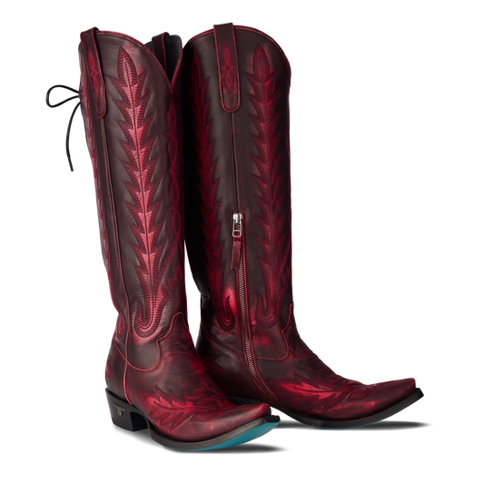Lexington Knee High Corset - Black Cherry