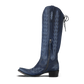 Navy Lexington knee-high cowboy boot