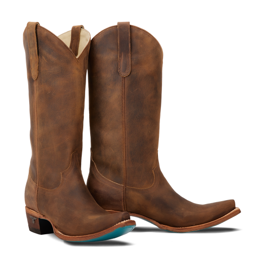 Brown leather Emma Jane cowboy boots