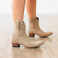 Emma Jane Bootie in Latte Suede