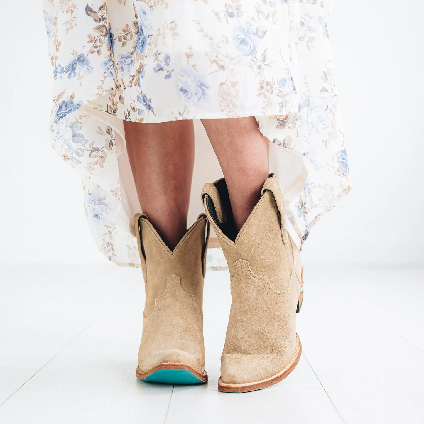 Emma Jane Bootie - Latte Suede