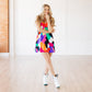 Woman in colorful dress & Emma Jane booties