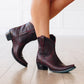 Emma Jane black cherry booties