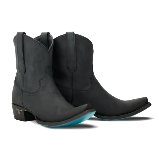 Emma Jane Bootie Matte Black Cowboy Boots