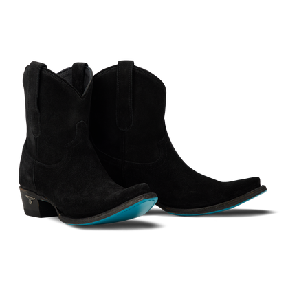 Emma Jane booties in soft black suede