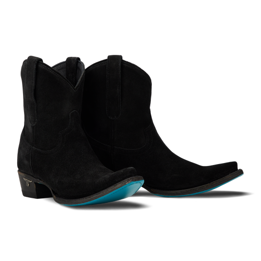 Emma Jane booties in soft black suede