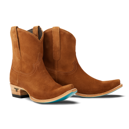 Emma Jane Bootie in Toffee Suede