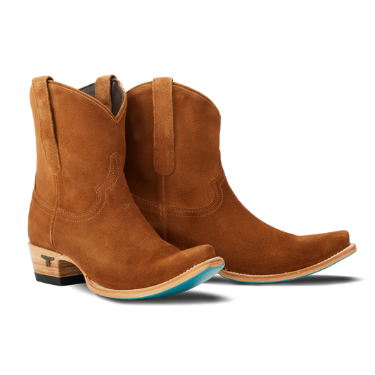 Emma Jane Bootie in Toffee Suede