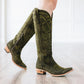Sandaga Knee High - Olive Suede