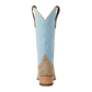 Saratoga Square Boot - Latte Suede and Powder Blue