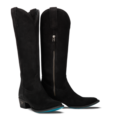 Black suede Plain Jane boots