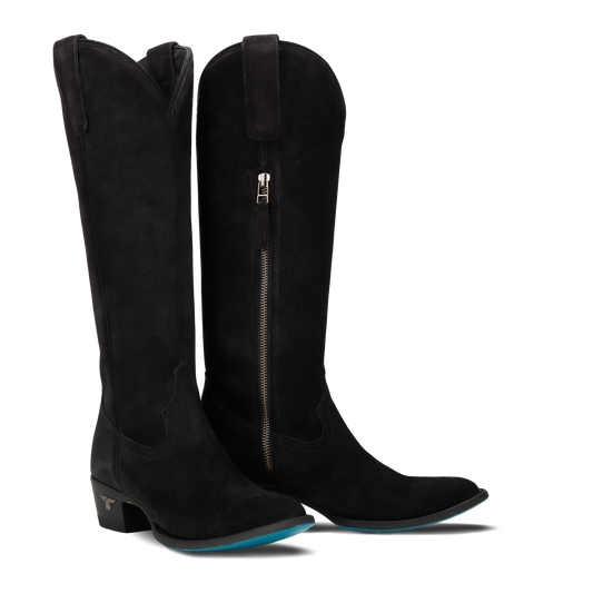 Black suede Plain Jane boots