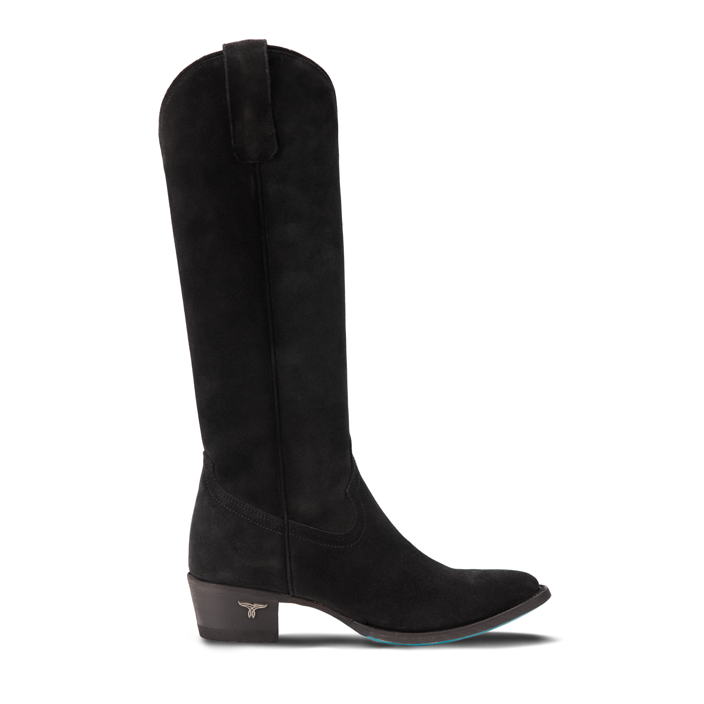 Black suede Plain Jane PS4 cowboy boot
