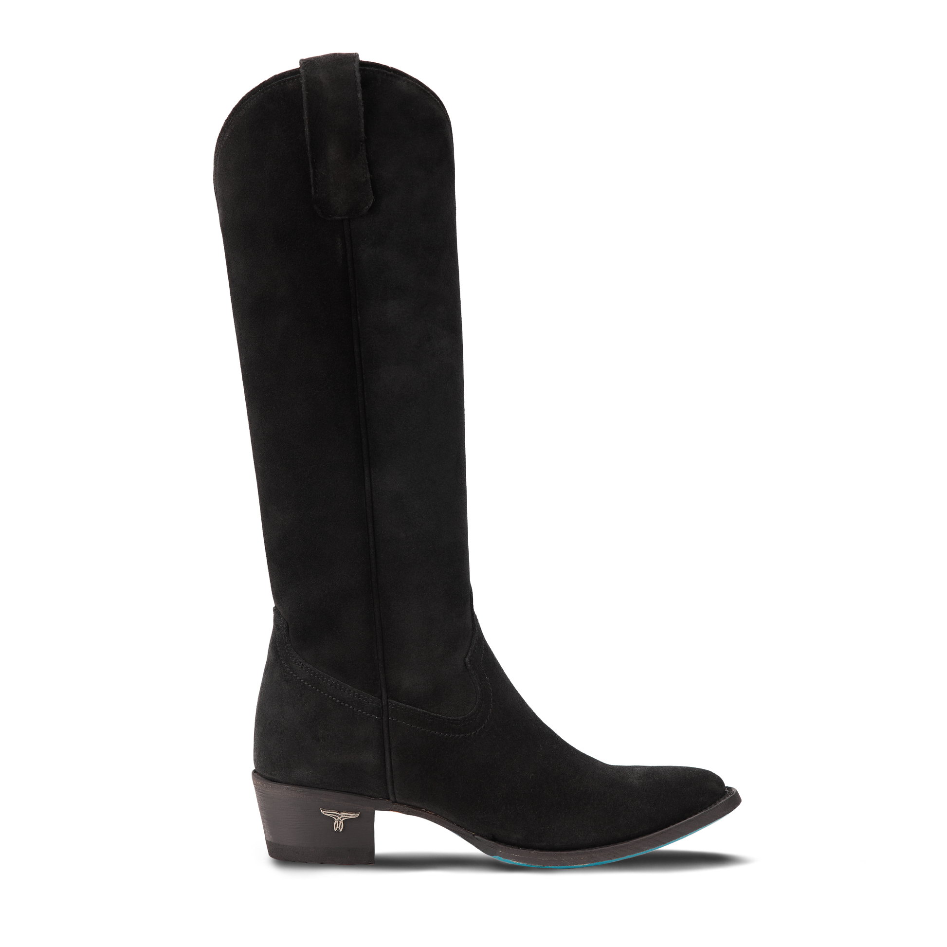 Black suede Plain Jane PS4 cowboy boot