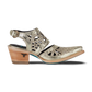 Robin Cut Out Slingback Mule - Champagne Metallic