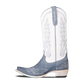 Lexington Boot - Washed Denim/Matte White