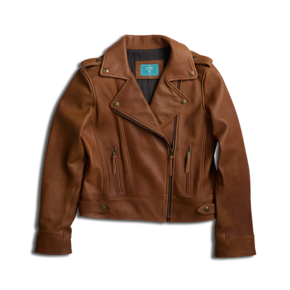 Basic Biker Jacket - Desert Clay Brown Leather