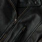 Basic Biker Jacket - Jet Black Leather by Lane