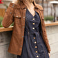 Melodee RF Leather Jacket, Cognac